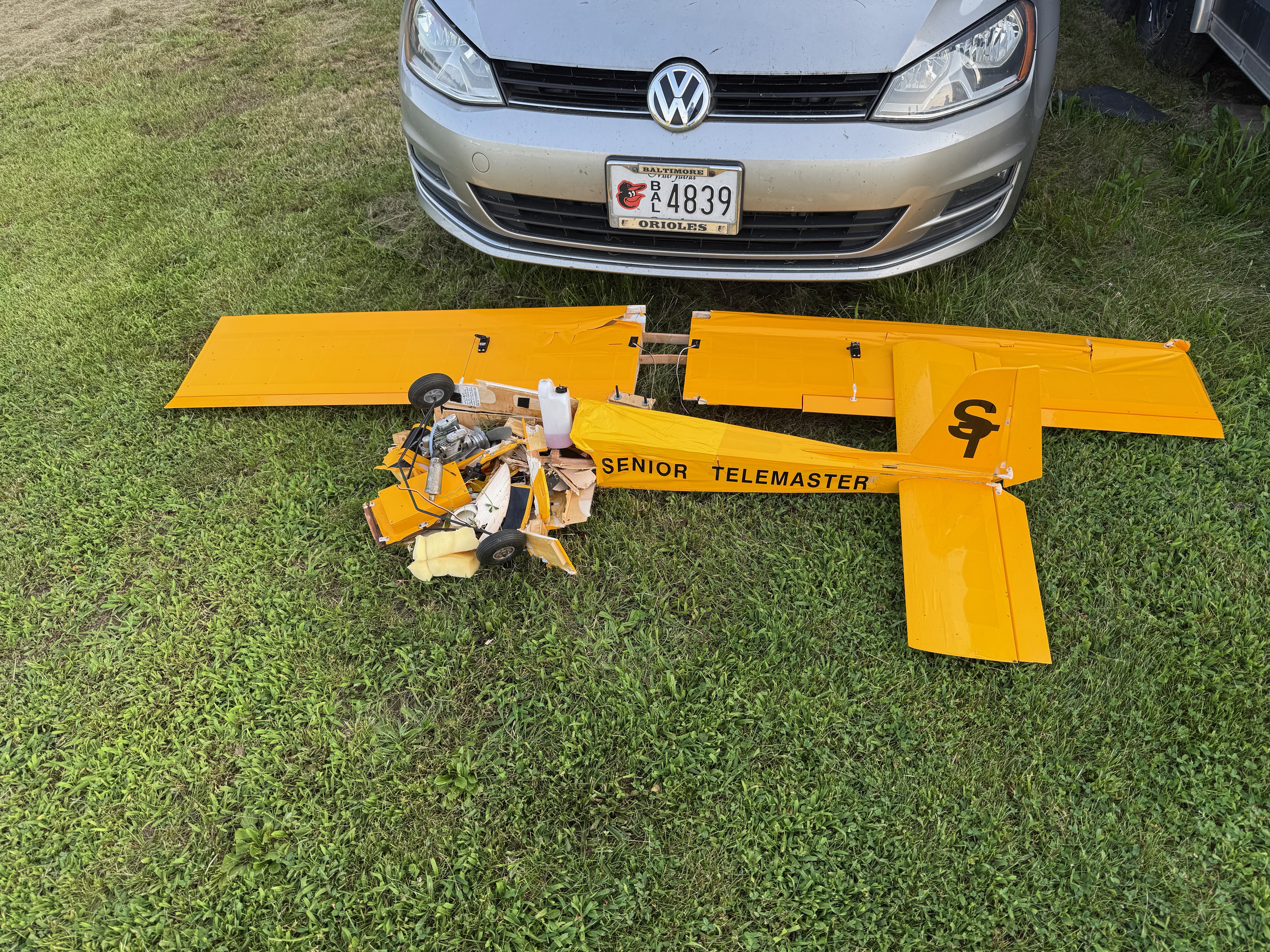 Crashed Senior Telemaster RC Plane